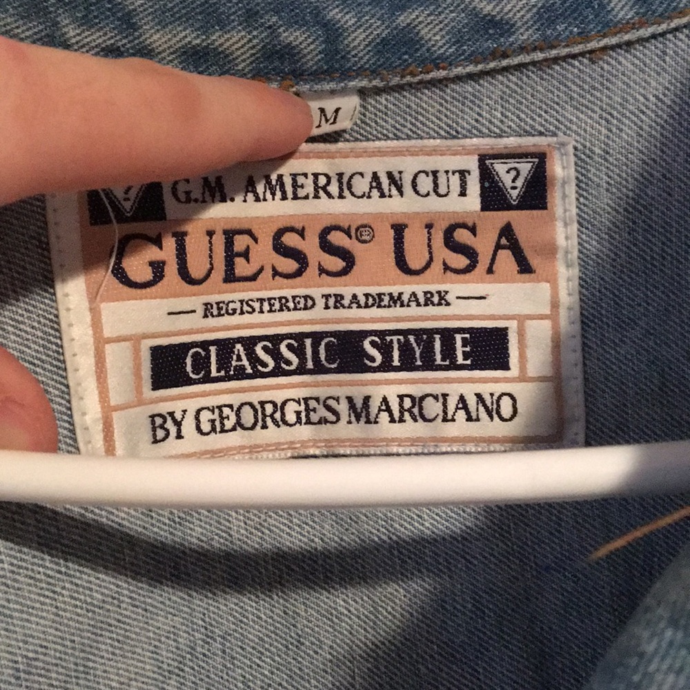 Guess USA classic jean jacket PAUL CHELKO ART 1997 - Picture 2 of 4